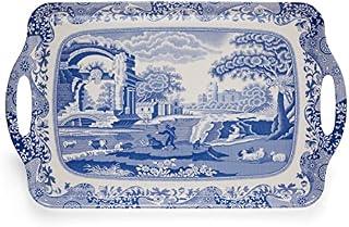 Portmeirion Home & Gifts 2019518337 Blue Italian Large Tray, 48 x 29.5cm