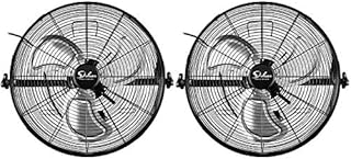 Simple Deluxe 20 Inch High Velocity 3 Speed, Black Wall-Mount Fan, 2-Pack HIFANXWALLMOUNT20X2