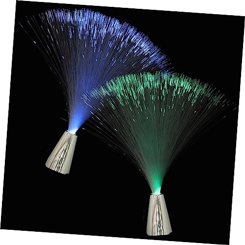 Homoyoyo 2pcs Colorful Led Fiber Optic Light Color Changing Lamp for Wedding Christmas Party Home Decoration Battery-Operated Creates Romantic Atmosphere for Use