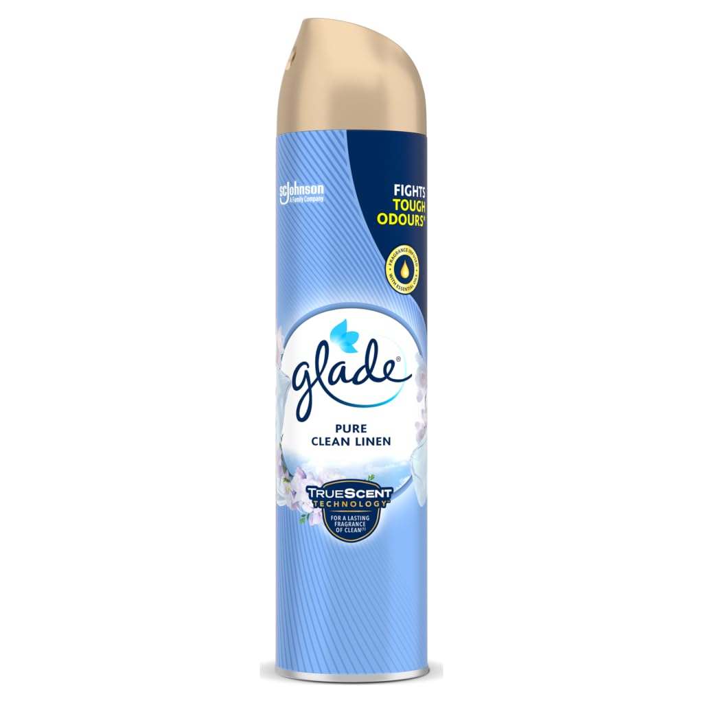 Glade Aerosol Air Freshener 5in1 Clean Linen 300ml x 3