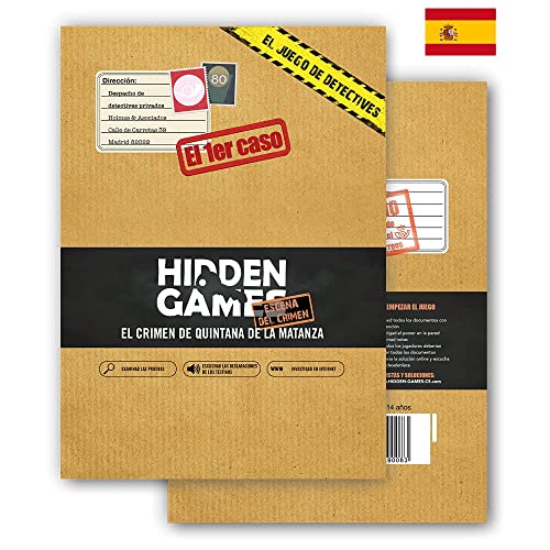 Hidden Games Escena del Crimen - El Crimen De Quintana de la Matanza (Edición española) - Juego de Escape para 1-6 Personas a Partir de 14 años, Juego Realista de la Escena del Crimen