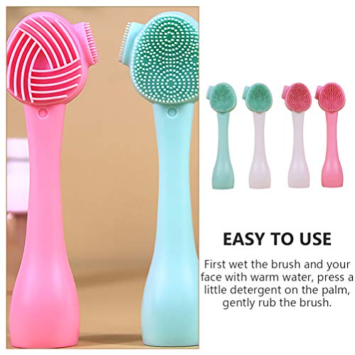 FRCOLOR 4 Peças de Silicone para Limpeza de de Rosto Escovas Manuais de Limpeza Facial Escovas de Li