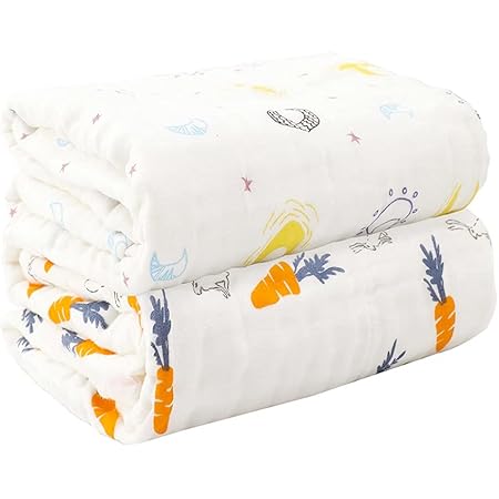 Amazon ベビーバスタオル 6重ガーゼ ガーゼケット 赤ちゃん 沐浴ガーゼ トドラーケット 高密度 ふわふわ 大判 綿100 110 110cm 2枚セット タオルケット ガーゼケット ベビー マタニティ 通販