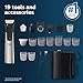 Norelco Philips Multigroom 7000 Series, All-in-One Trimmer, Beard Trimmer and Hair Clipper, 19-Piece Men's Grooming Kit for Beard, Head, Hair, Body, and Face, Soft Pouch, MG7910/49