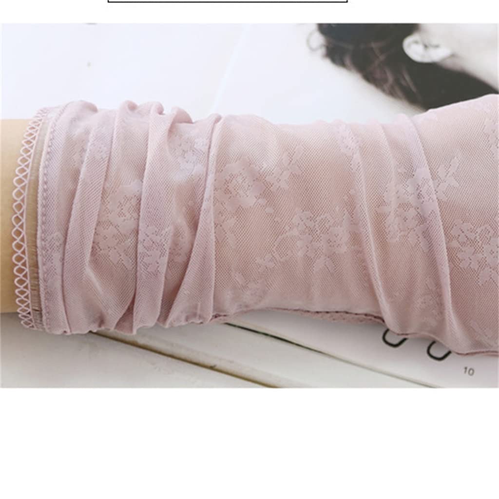 Women's Ice Silk Lace Thin Section Driving Riding Elastic Touch Screen Spring Gloves