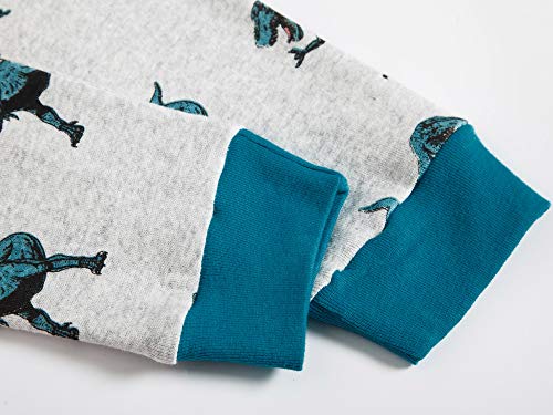 Image of Dolphin&Fish Boy Pajamas Toddler Kids Pjs Set Cotton Soft Clothes Sleepwear | Long Sleeve Elastic Cuffs,Stretch breathable,Dinosaur Space Print Options