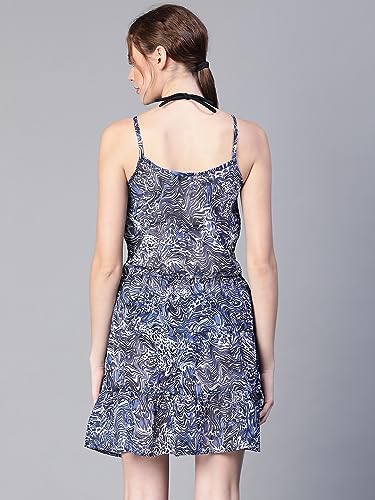 Image of oxolloxo Women Printed Flared Beachwear Dress