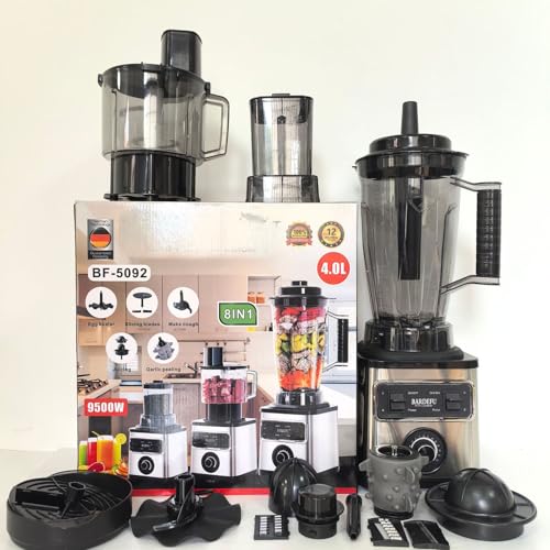 8 In 1 Cold Press Juicer Machines, 3L Blender, 800W Smoothie Maker & Coffee Grinder, large capacity Cup, 2L mincer, Removable Stainless Steel Blades, Durable Stainless Steel Juicer for Whole Fruit - Image 8