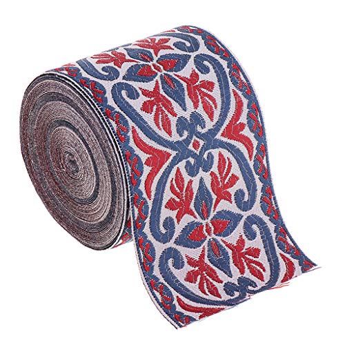 Ruban jacquard 6 cm style néo-classique lot de 5 rouleaux travaux manuels - 5