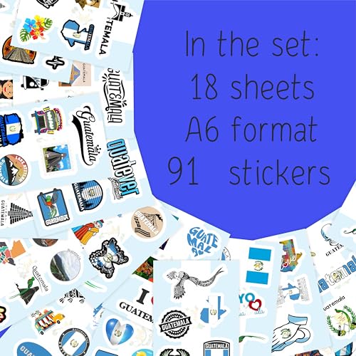 Stickers vinyle imperméable Guatemala résistants pour bouteille d'eau - 3