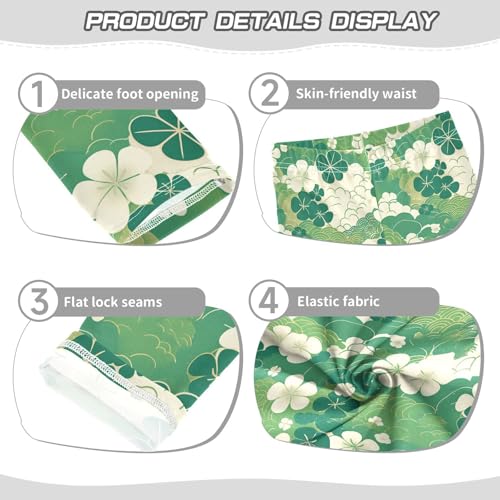 KLL Seamless Made Shamrocks Happy St Girls Athletic Leggings Stretchy Full Length Leg Yoga Pants Gym3