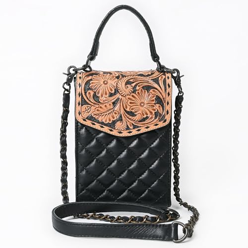 American Darling Cell Phone Case Beautifully Hand tooled Leather women bag Handbag2