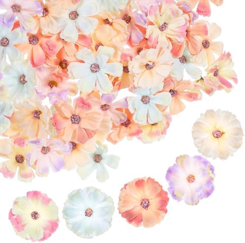 Apojgitn 100 Pcs Faux Daisy Flower Heads for Craft, Artificial Mini ...