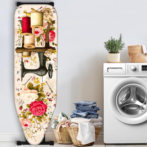 Image of Nuxovilar Sewing Machine Flower Ironing Board Cover 15x54 Polyester