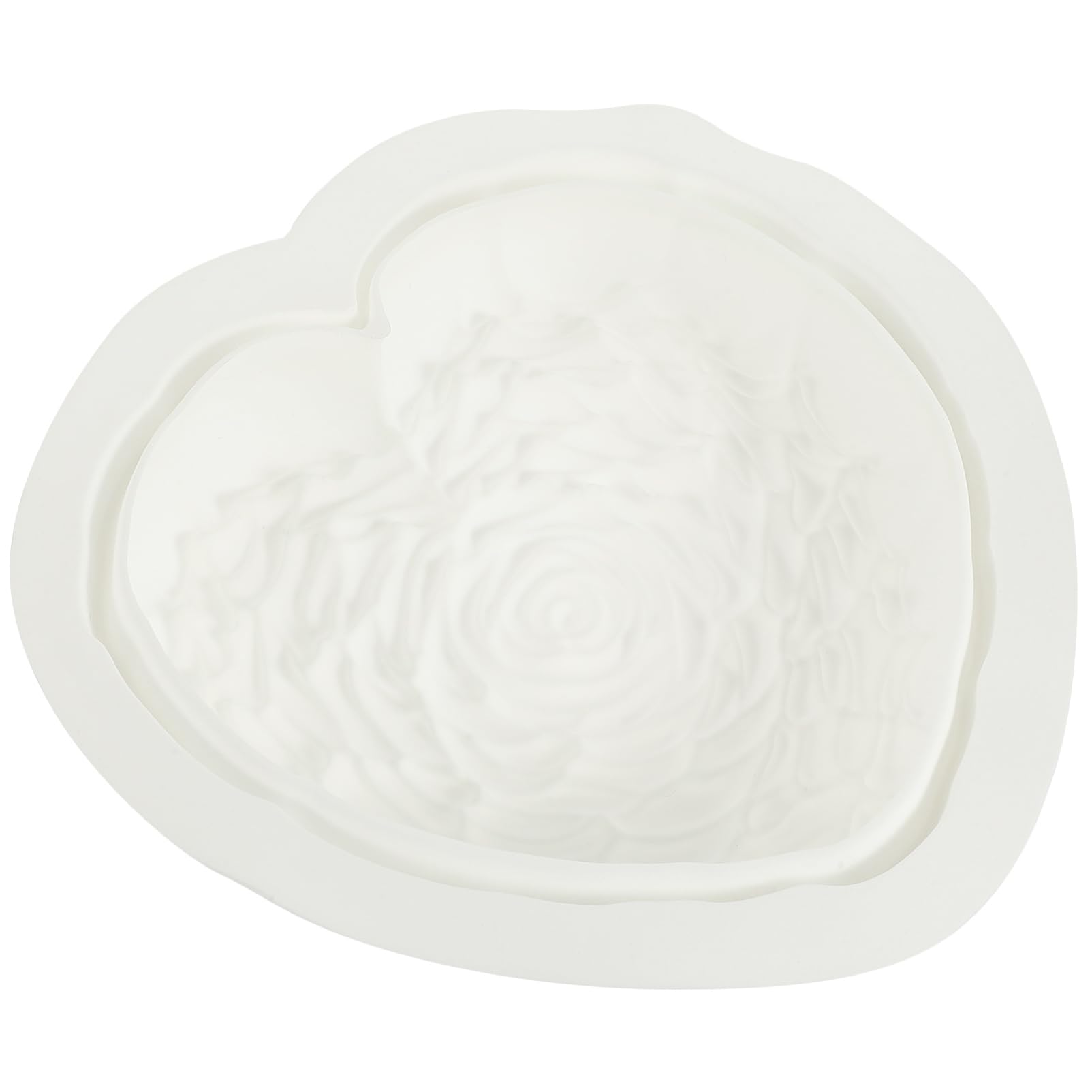 ULTECHNOVO 3 Stück Liebe Rosenschimmel geformt Herz Schokoladenform Kuchenform Formen zur Dessertherstellung Backform aus Silikon Backwerkzeug DIY -Backformen Kieselgel Weiß
