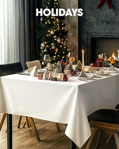 Image of Pureegg Rectangle Table Cloth 54 inch x 54 inch White
