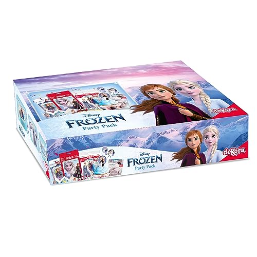 Dekora - Party Pack Grande Temático de Frozen para Decoración de Fiestas de Cumpleaños, Tartas y Postres