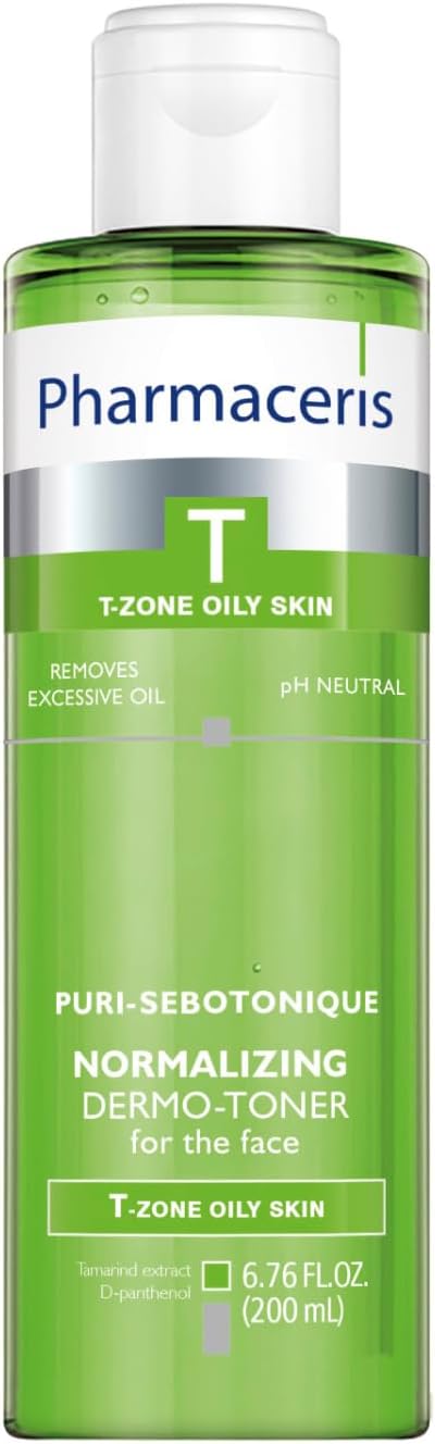Pharmaceris Balancing Face Toner - Reduces Shine, Refreshes, Normalizes Oily & Sensitive Skin, Removes Sebum & Makeup, Helps Refine Pores, Gentle Alcohol-Free Astringent, Puri-SEBOTONIQUE, 6.76 fl oz