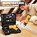 SEEKONE Heat Gun 1800W Heavy Duty Hot Air Gun Kit With Carry Case Variable Temperature Control 122℉-1112℉（50℃- 600℃） Overload Protection with 4 Nozzles for Crafts, Shrinking PVC, Stripping Paint