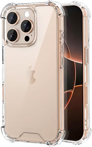 for iPhone 16 Pro Premium Quality Clear Case with Airbags – Hard Shockproof Tran