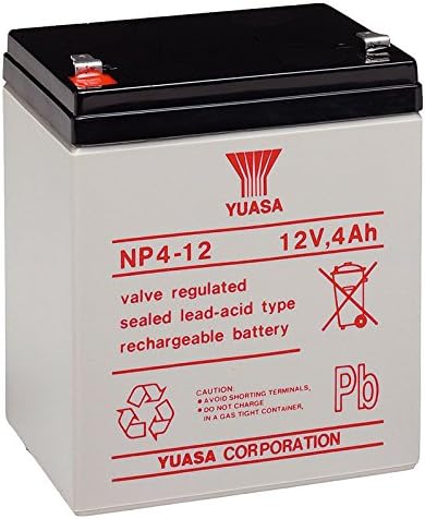 NP4-12 Yuasa 4Ah 12v Rechargeable Lead-Acid Battery