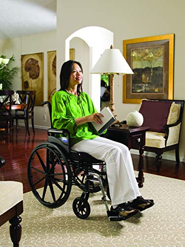 Invacare 9000 Xt High Performance Lighter Weight Wheelchair, With Full Length Arms, 18" Seat Width, 9Xt_29155, Black Satin #TOP5