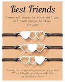 Tarsus Best Friends Gifts for Women 3 Best Friend Bracelets Matching Distance Bracelet Christmas Birthday Jewelry Gifts for Bff Women Stocking Stuffers Friendship Female
