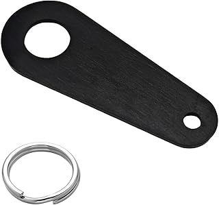 Motorcycle Bell Keychain, Metal Luck Riding Bell Hanger with Split Ring, Good Luck Keychain for Most Motor Bells (Black)
