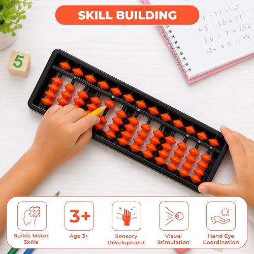 Image of Ratna's 13 Rods Abacus Educational Learning Tool for Kids to Enhance Their Counting Skills and Mathematics