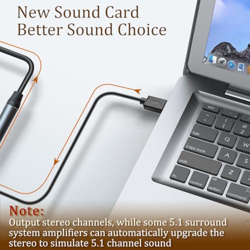 Tackston USB to Optical Audio Adapter, One Way Audio Converter Audio Signal from USB to SPDIF ONLY Compatible with Windows Mac Laptop PC, Not for TV, Not Support 5.1 Channel