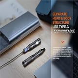 fenix T6 Halberd v2.0 czarny, wielofunkcyjny długopis z ładowalną latarką EDC 80 lumenów | Twist Action | port ładowania USB-C | wkład Schmidt 6,8 cm | IP66