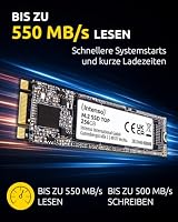 Intenso Interne M.2 SSD SATA III Top, 256 GB, 550MB/Sekunde, Festkörper-Laufwerk – Ansicht 2