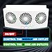 YOMTOVM Car Window Exhaust Fan, Vehicle Ventilator Radiator Cooling Amplifier Fans Window Vent Radiator Fan with Strong Wind (White with USB)