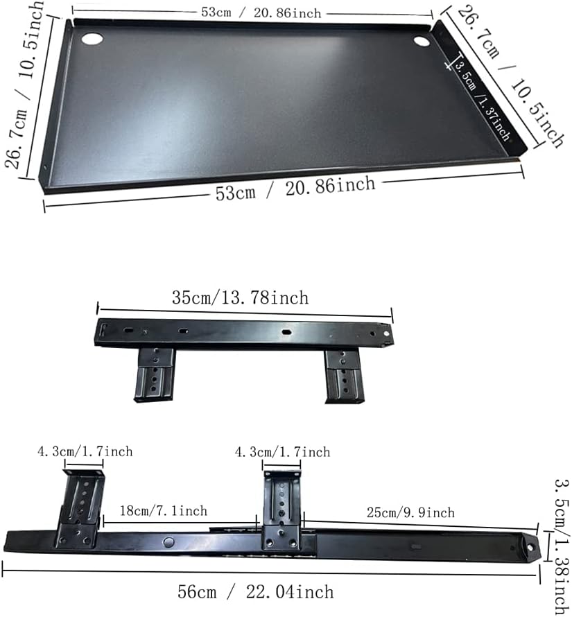 sliding under desk keyboard tray slide out keyboard holder drawer heavy-duty office desk extender platform pull out desktop sliding computer tray for keyboard drawer under desk shelf-metal
