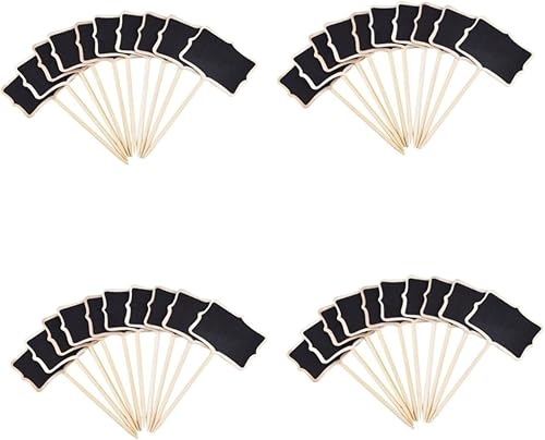 STOBOK 40 etiquetas de mensaje para colocar en el jardín, soporte de madera especial de madera y rectángulo, decoración para plantas, tarjetas de