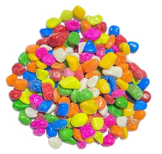 BKD 2 Kg Multicolored Vivarium Stones for Plants Pots, Fish Tank Aquarium, Aquarium, Decoration, Table and Vivarium Decor, Vase Fillers (2 Kg, Mixed Gems) for Vivarium-image-13