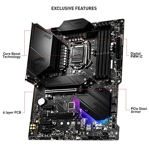 MSI MPG Z490 GAMING PLUS ATX Gaming moederbord (10e generatie Intel Core, LGA 1200-socket, DDR4, CF, twee M.2-slots, USB… - Image 4