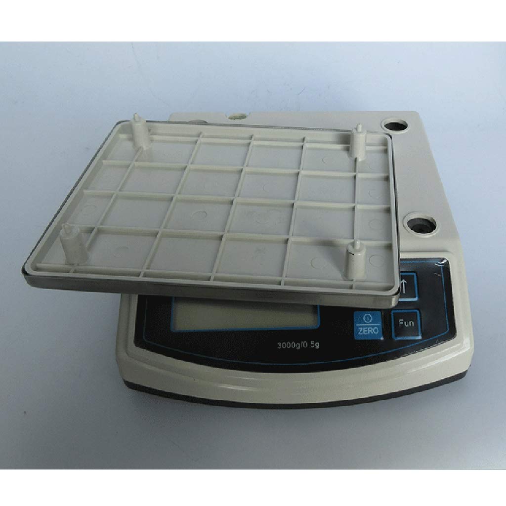 Balance de Cuisine numérique en Acier Inoxydable avec écran LCD rétroéclairé et Fonction Tare, pesée électrique, Cuisson pour la Maison, Facile à Nettoyer (5 kg/1 g (3 kg/0,5 g))