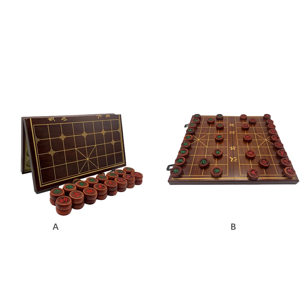 Scacchi Giochi da Tavolo Cinesi Tavolo Professionale Ricreazione familiare Intrattenimento Campeggio Pieghevole Portatile Tematico, Faggio, 60#