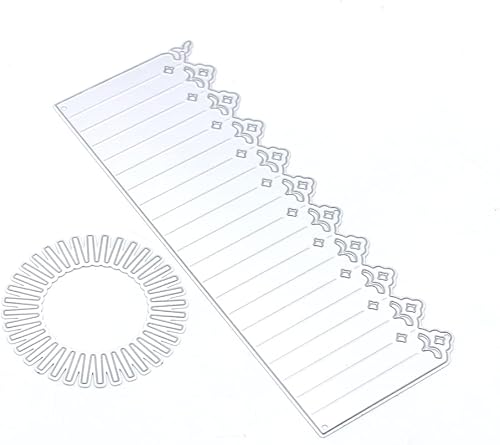 KSCRAFT Plantillas de corte de metal con diseño de roseta para manualidades, álbumes de recortes, álbumes de fotos, tarjetas de papel decorativas