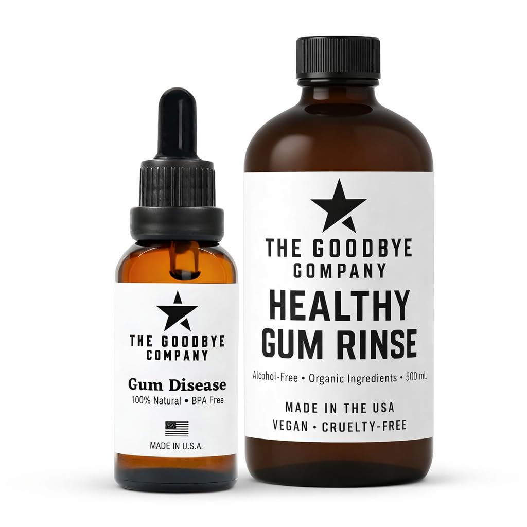 The Goodbye Company Gum Care Bundle – Neem & Clove Gum Treatment + Healthy Gum Rinse | Natural Oral Care for Gingivitis, Bleeding Gums & Fresh Breath | Non-Toxic, BPA-Free