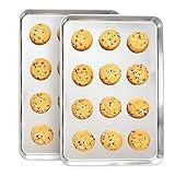 Stainless Steel Cookie Sheet Baking Sheet Pans Set For Cooking Large Big Half Dishwasher Safe Non Toxic Professional Bakeware No Rust // Willow & Eva