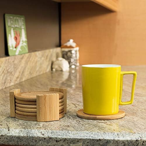 Home Basics 6 Piece Bamboo Coaster Set