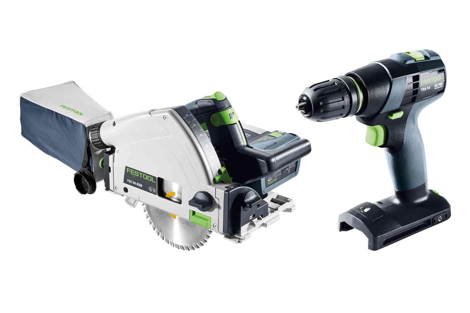 Festool Akku Bohrschrauber 18V + Akku Tauchsäge 18V Set + Zubehör und Systainer