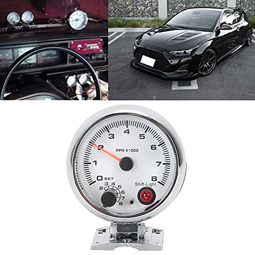 Image of 3.75inch Tacho Gauge Tachometer Gauge Universal Fit for Most 4 /6 /8 Cylinder 12V Gasoline Powered Vehicles 0-8000 RPM 7 Color Background Lights