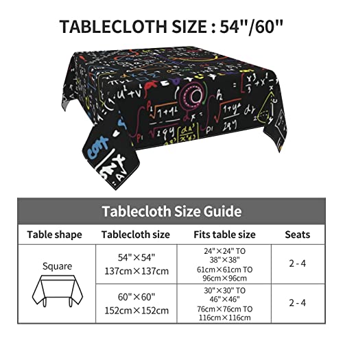 Nappe mathématique imperméable nappe décorative carrée anti-plis - 8