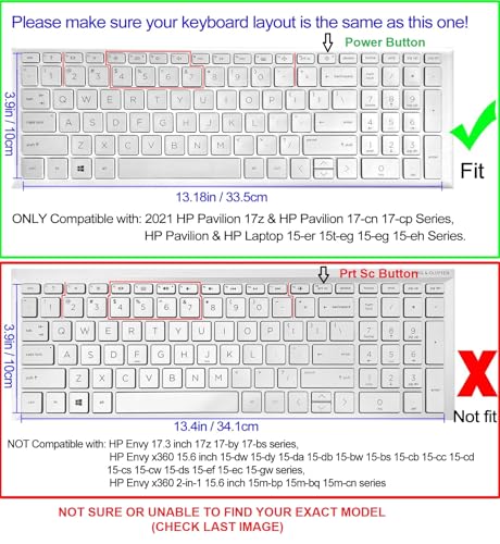 Image of Saco Laptop Keyboard Protector Cover Compatible for 2024 HP Pavilion Plus 16 ab0015TX | ab0016TX Series 16 Inch Laptop - Black