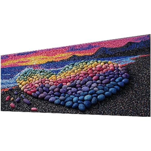 Peinture Diamant Cœur pour Décoration Murale Salon | Diamond Painting Grand Format