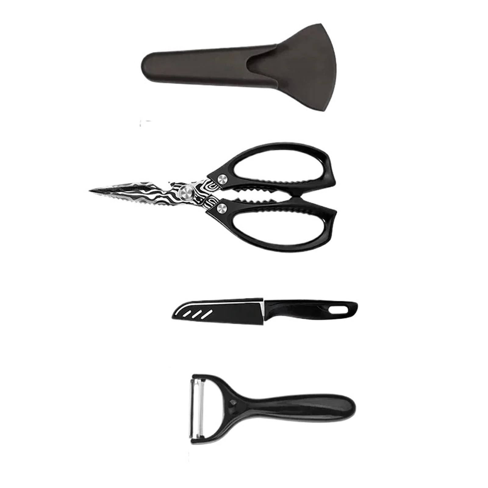 Tijeras de cocina de acero inoxidable de alta resistencia para picar huesos duros, 4 piezas
