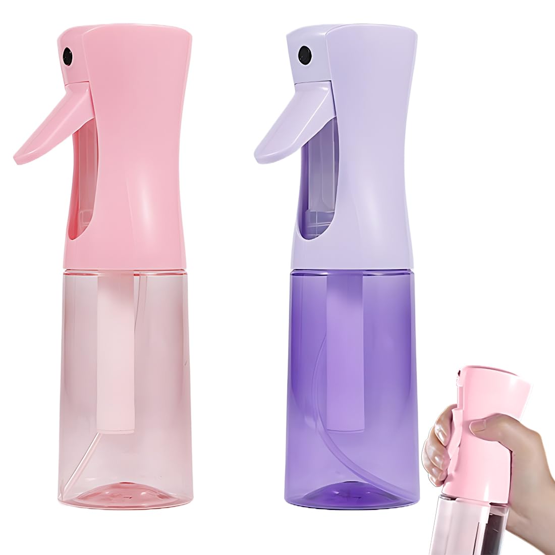 Spruzzino Nebulizzatore, Spruzzino per Capelli, 2 Pezzi Bottigliette Spray, 300 ML Ultrafine Nebulizzatore, Flacone Spray Per Acqua Continua, per Barbiere, Piante, Animali Domestici